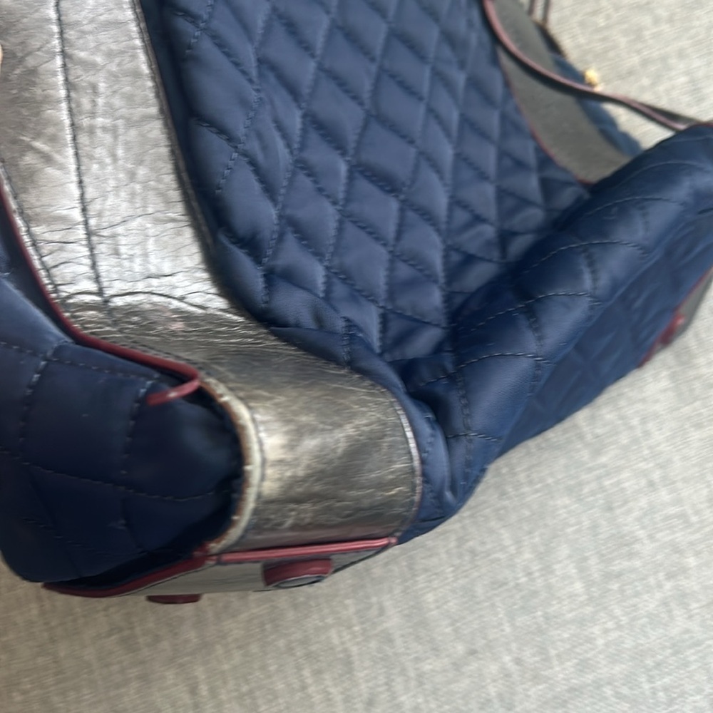 MZ Wallace  Navy and Black Quilted Women's Bag Purse - Picture 9 of 17